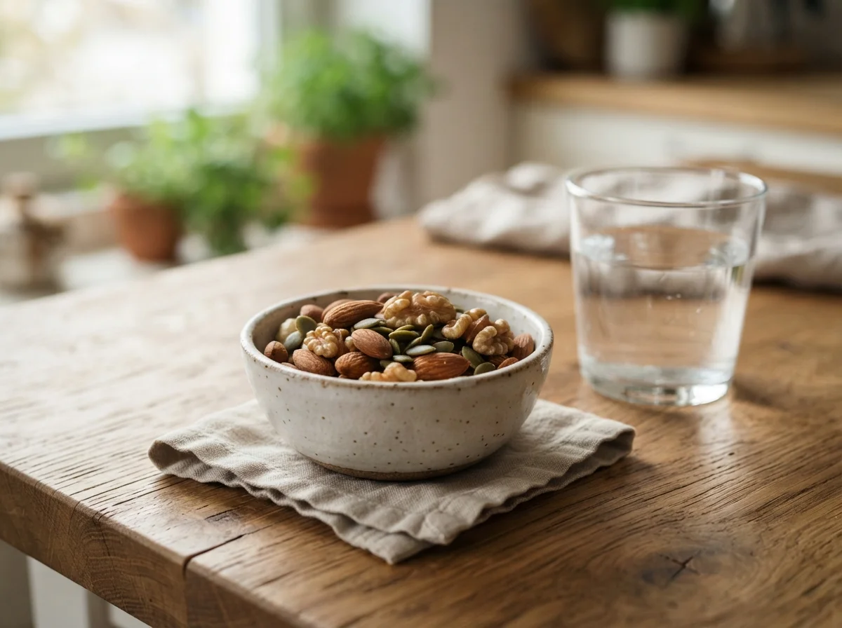 Mineral sources: leafy greens, nuts, seeds